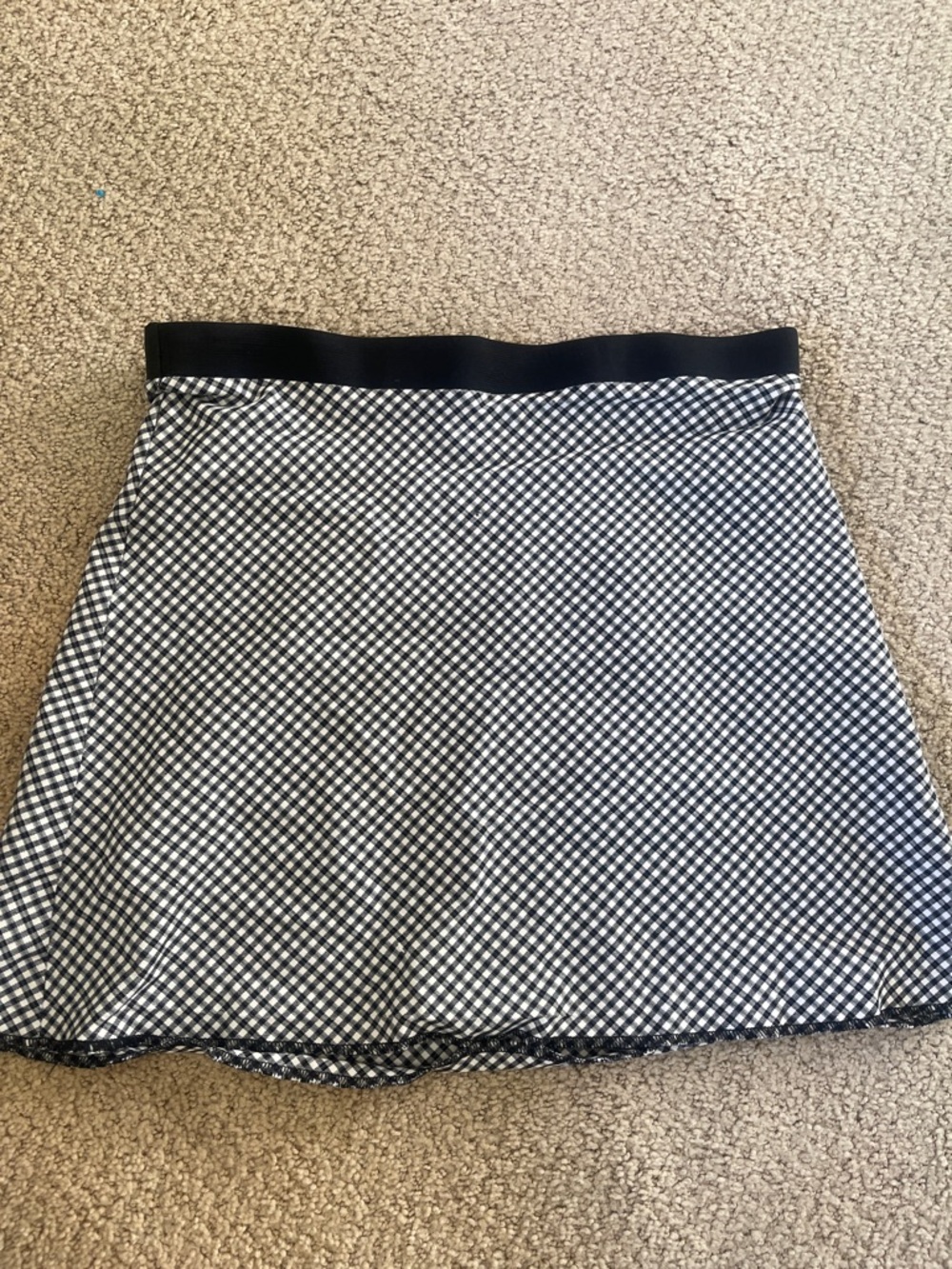 Garage Black and White Gingham Mini Skirt